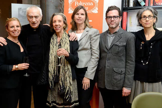 Laura Viscusi and Massimo Vignelli with <em>Architectural Record</em> editors Suzanne Stephens, Cathleen McGuigan, William Hanley, and Linda Lentz.