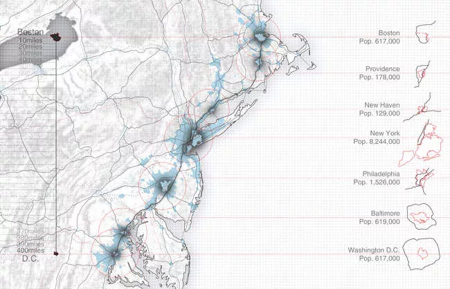 Howeler + Yoon’s “Boswash” metropolitan region.
