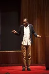 Diébédo Francis Kéré presenting.<br />
