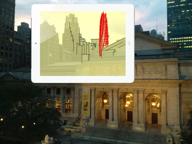 The Morpholio Trace app allows users to sketch on layers of tracing “paper.”