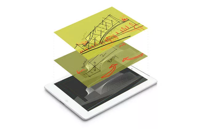 To create a drawing or annotate one, layers of successive sheets of trace can be added to build up dense, although somewhat limited, images.