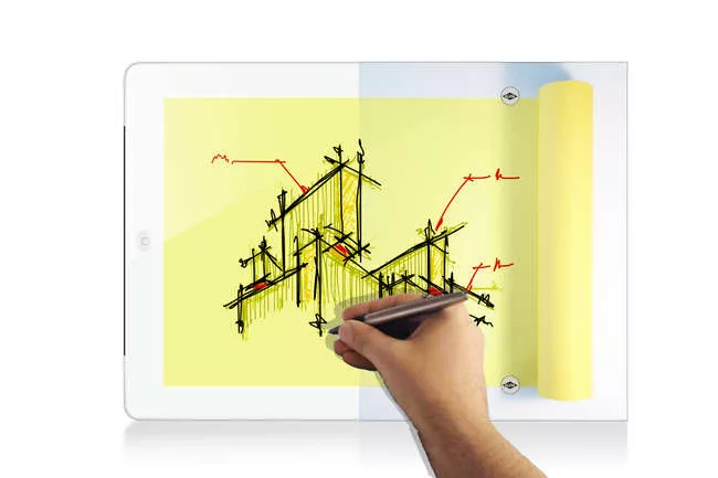 The Morpholio Trace app allows users to sketch on layers of tracing “paper.”