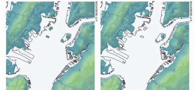 Rising water level models from <em>On the Water: Palisade Bay</em> were used as point of departure for the proposals shown in <em>Rising Currents</em>