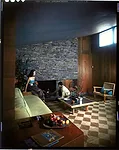 The living room in the in Flintridge, California, home that architect George Turner designed for himself, c. 1947