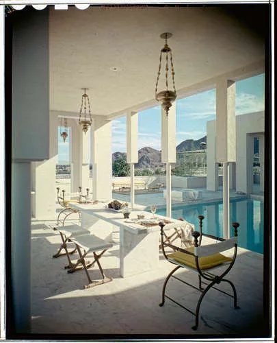 Thomas Davis residence by Eggers and Wilkman (interior by T.H. Robsjohn-Gibbings and landscape by C. Jacques Hahn) in Palm Springs, CA, 1957