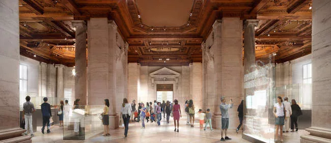 As part of Foster + Partners' renovations, Gottesman Hall will become a permanent exhibition space for special items from the library's collection.