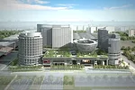 <p>The site of the Shanghai World  Expo in 2010 is now being transformed  into a sprawling, mixed-use  district. Atlanta-based John Portman &amp;  Associates won a design competition in 2011 for a clu