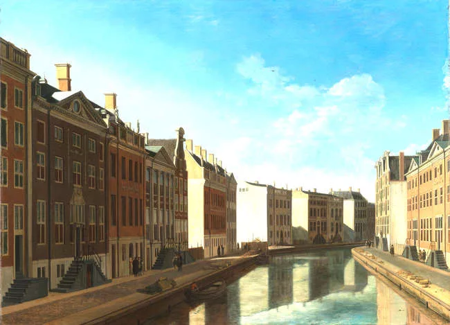 From the Rijksmuseum Collection: Gerrit Berckheyde, The Bend in the Herengracht near the Nieuwe Spiegelstraat in Amsterdam, 1671-1672