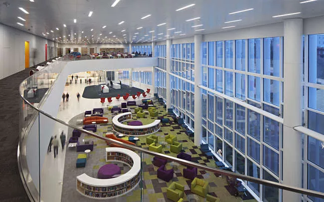 Oslo- and New York City-based firm Snøhetta recently completed the James B. Hunt Jr. Library on North Carolina State University's Raleigh campus. The long rectangular volume provides 221,000 squa