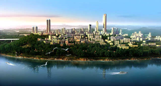 Yuelai Eco-City, one of 17 transit-oriented developments (TODs) that Peter Calthorpe has designed for the northern Chongqing area, is scheduled to break ground on its 2,500-acre site this summer an