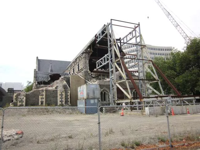 The original 19th century Christchurch Cathedral was damaged in an earthquake in September 2010, and subsequently suffered a major collapse in the February 2011 quake.