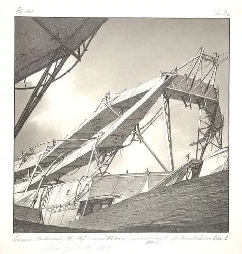 <p class='MsoListParagraph'><em></em>Lebbeus Woods,<em> Unified Urban Field</em>, from the series <em>Centricity</em>, 1987, graphite on paper, 24 inches by 23 inches</p>
