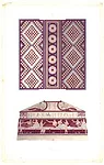 Henri Labrouste (1801-1875). Etruscan tomb, known as delle Bighe, Corneto (nowadays Tarquinia). Plan of the ceiling and elevation of the back wall. 1829. Pen, ink and watercolor on paper. <span style=