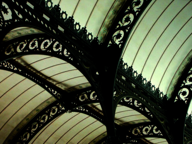 Bibliothèque Sainte‐Geneviève, Paris, 1838‐1850. Steel trusses of the reading room. <span style='color: #242424; font-family: 'Helvetica Neue',Helvetica,Verdana,Arial,sans-serif;
