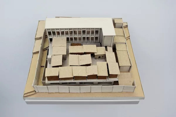 Model of a warehouse occupied by informal households, built by students at the University of Johannesburg.