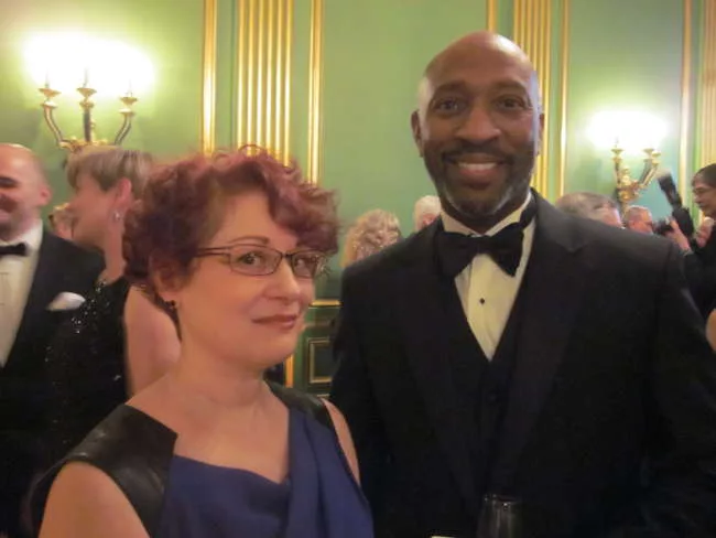AAF development director Janice Marks with Turner Construction's Darien Grant.