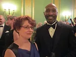 AAF development director Janice Marks with Turner Construction's Darien Grant.