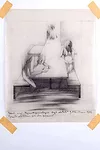 <em>Subterranean Rooms, Part 1</em><em>: Habitat for Two People</em>, 1971, pencil on tracing paper