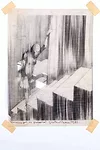 <em>Subterranean Rooms, Part 1</em><em>: Commune for Twelve People</em>, 1971, pencil on tracing paper