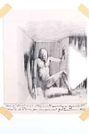 <em>Subterranean Rooms, Part 1</em><em>: Habitat for Two People</em>, 1971, pencil on tracing paper
