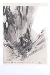 <em>Subterranean Rooms, Part 1</em><em>: Commune for Twelve People</em>, 1971, pencil on tracing paper