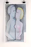 <em>L'Abbraccio</em>, 2009, Pencil and color crayon on paper