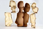 <em>L'Abbraccio (Maquette)</em>, 2009, Wood, papier-mache, and metal