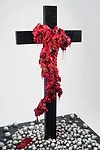 <em>Italia in croce (1:5 Macquette)</em>, 2010, Urethane resin, wood, stones