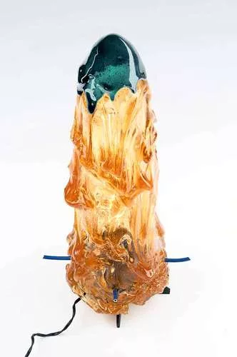 <em>Lamp with Blue on Top</em>, 2012, REsin