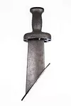 Knife Lamp (Maquette for Wax Casting), 1989, Wood, papier-mache, shellac, paint