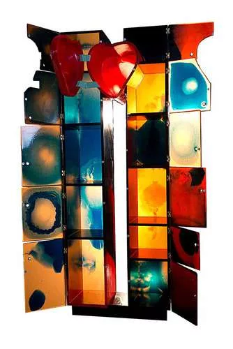 <em>WTC Cabinet</em>, 2006, Urethane resin, copper hinges, lacquered wood base