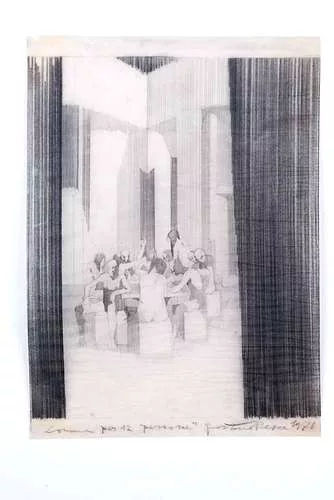 <em>Subterranean Rooms, Part 1</em><em>: Commune for Twelve People</em>, 1971, pencil on tracing paper
