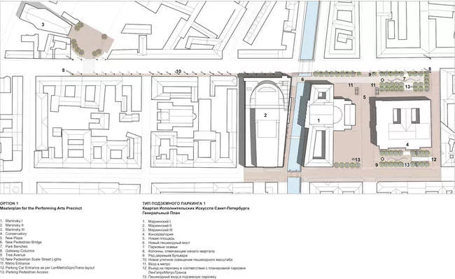 The Mariinsky Theater complex site plan.
