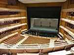 The Mariinsky II performance hall near completion. The ample use of beech wood in the auditorium enhances the acoustics and the classic horseshoe shape was used to provide good views from every seat.