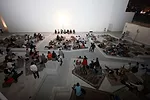 The complex also includes a small outdoor theater by Ole Scheeren, who served as project architect on OMA’s CCTV tower in Beijing before leaving to found his own practice. He designed the roughl