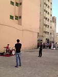During the biennial’s opening week, artist Tarek Atoui stationed ten drummers in various locations around the area to perform solos, drawing crowds from the groups of kids playing cricket and pe