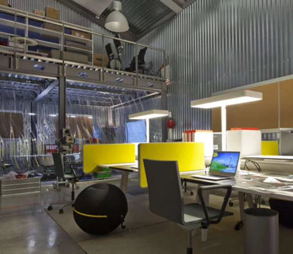 Architect Jean Nouvel’s<em> Project: Office for Living</em> installation at the Milan Furniture Fair.