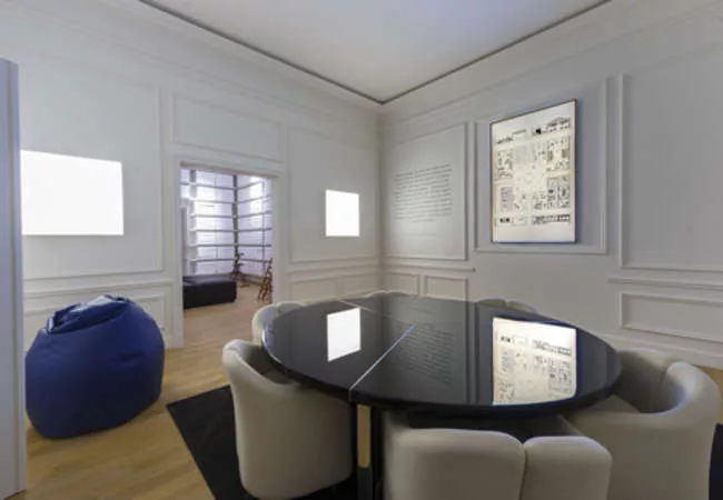 Architect Jean Nouvel’s <em>Project: Office for Living</em> installation at the Milan Furniture Fair.