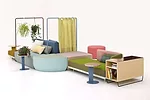 The Bikini Island modular island sofa by Werner Aisslinger for Moroso.