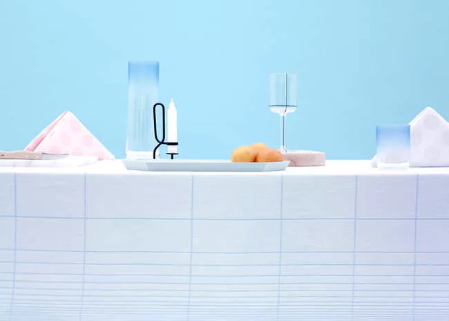 Tabletop pieces by Dutch duo Scholten &amp; Baijings for Hay at Milan’s Rossana Orlandi gallery.