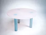 South Korean designer Wonmin Park’s cast-resin furniture at the Rossana Orlandi gallery in Milan.