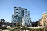 The University of Baltimore's John and Frances Angelos Law Center, designed by Behnisch Architekten and Ayers Saint Gross.<br />