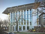 To bring its net-zero-energy goal within reach in cloudy Seattle, the Bullitt Center has a 242-kW photovolatic array covering 14,000 square feet. It extends as much as 20 feet from the edges of the ro