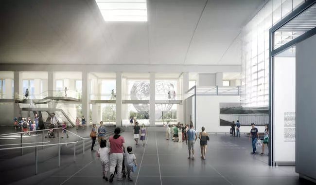 The firm’s renovation of the Queens Museum of Art aims to bring renewed purpose to a vast, Robert Moses-era building.<br />