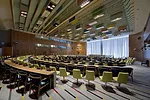 The renovated Trusteeship Council Chamber at the United Nations headquarters in New York.