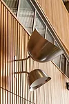 Finn Juhl's oroginal 1952 light fixtures for the The renovated Trusteeship Council Chamber.