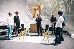 A performance inside Raumlabor's <em>Spacebuster</em>.