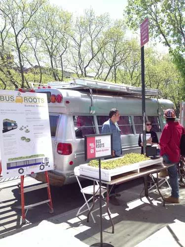 The Bus Roots presentation included a retrofitted school bus.<br />