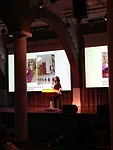 At the Ideas City conference, executive director Kemi Ilesanmi introduces the <a href='http://www.laundromatproject.org/' target='_blank'>Laundromat Project</a> during a session dedicated to play and 