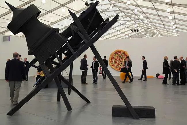 <strong>Frieze Art Fair</strong><br /> An installation titled <em>Cockpit</em> (2013) by Marianne Vitale installed among the booths at Frieze.